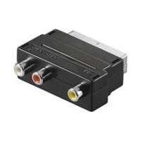 Wentronic Goobay Scart/Cinch-Adapter, SCART-Stecker (21-Pin), Schwarz