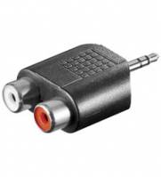 Goobay 3.5mm audio adaptor 3.5mm M 2x RCA FM Schwarz - Adapter - Audio/Multimedi