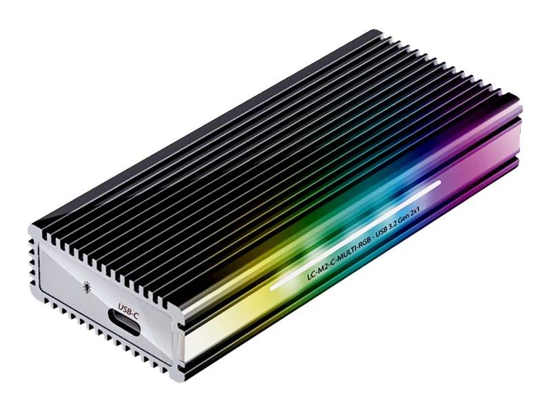 LC-Power LC-M2-C-MULTI-RGB - Speichergehäuse - M.2 - M.2 NVMe Card / SATA 10Gb/s