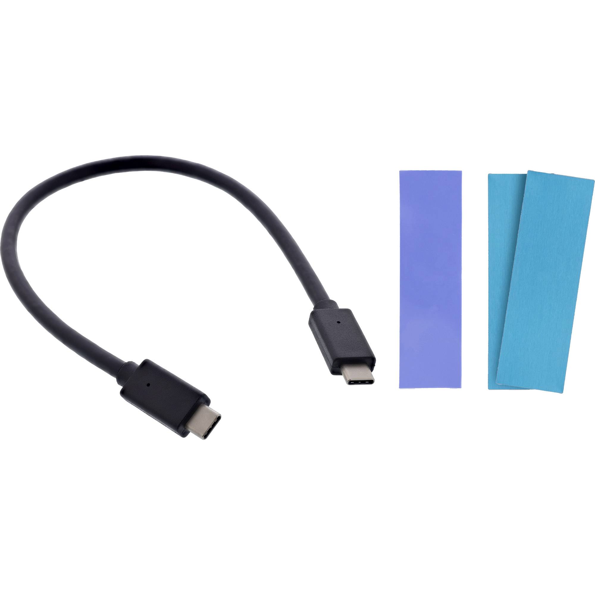 INLINE - USB3.2 Gen.2 USB-C zu M.2 SSD (PCIe NVMe & SATA) Gehäuse