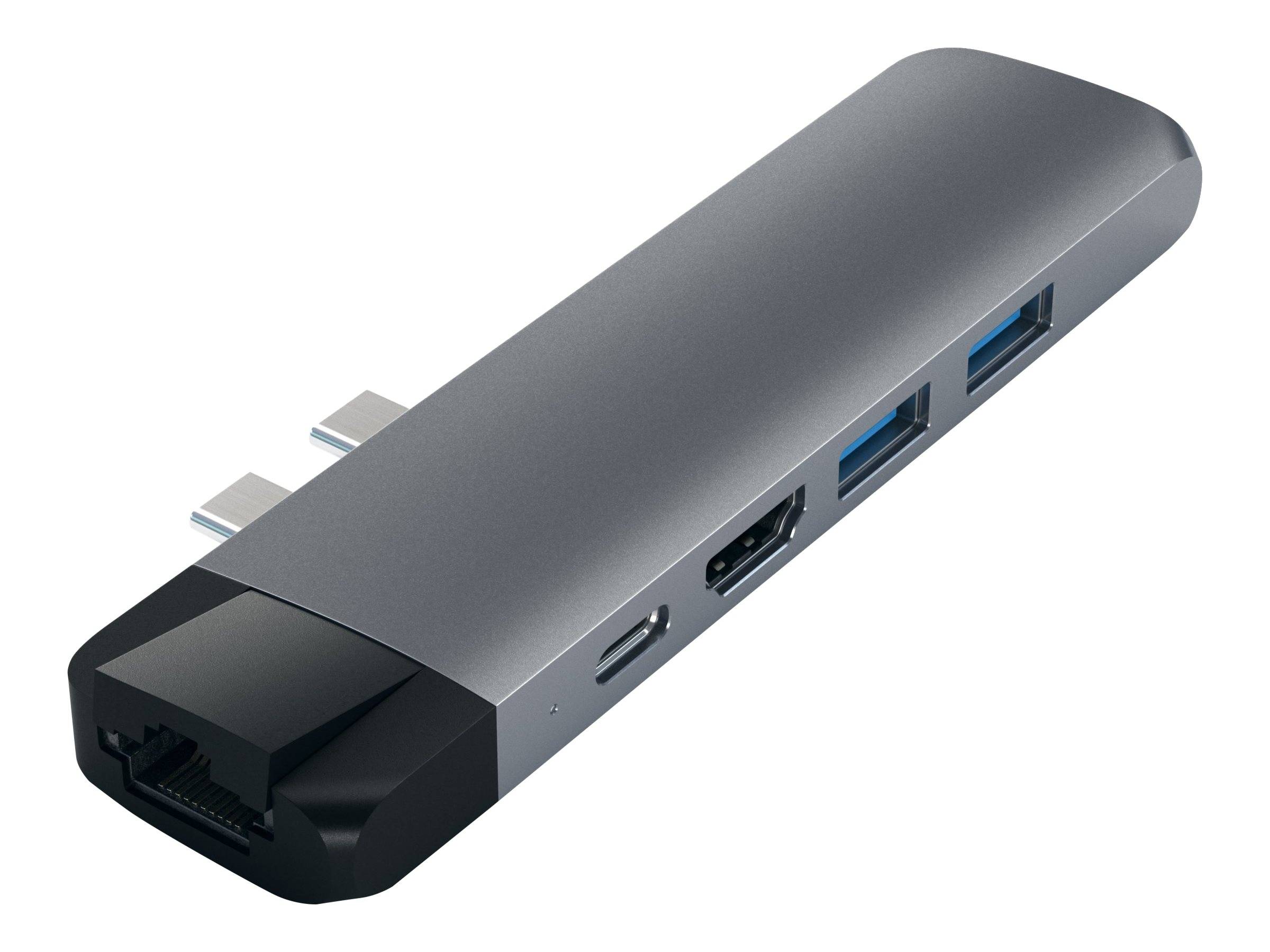 Satechi Aluminum Type-C Pro Hub with EthernetDockingstation - USB-C - 1GbE