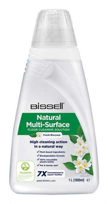 Bissell Natürliche Mehrzweck-Bodenreinigungslösung in einer Flasche mit Fresh-Blossom-Duft, gekennzeichnet durch hohe Reinigungskraft auf natürliche Weise, 1 Liter.
