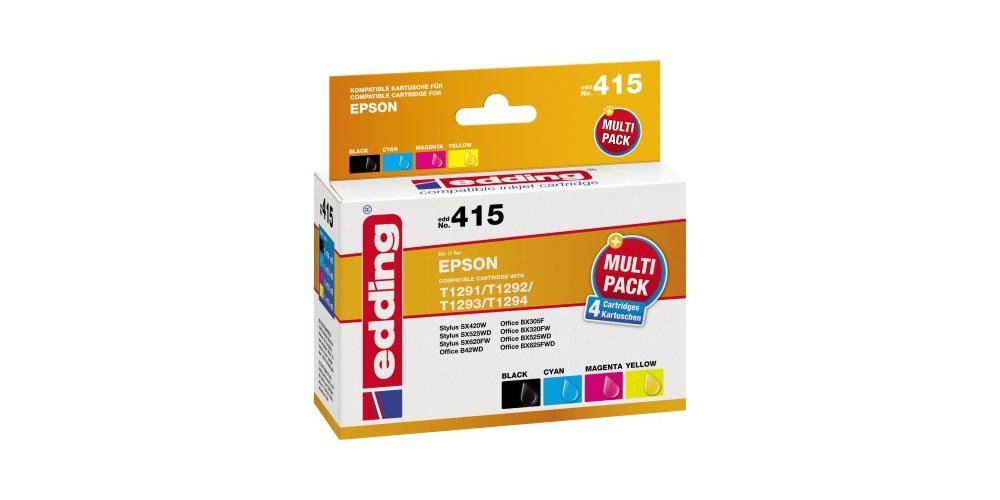 edding Tintenpatrone Epson T1291/T1292/T1293/T1294 EDD-415 ca. 485