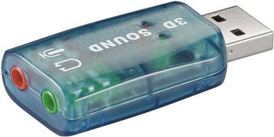 goobay USB 2.0 Soundkarte transparent (1er Blister)