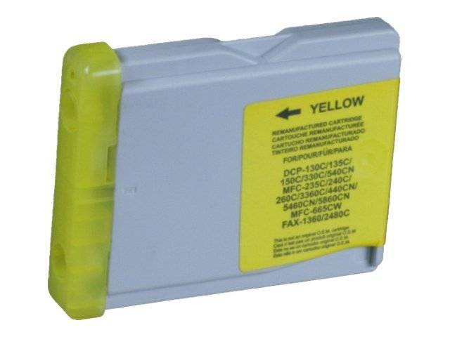 ASTAR 7 ml - Gelb - kompatibel - Tintenpatrone (Alternative zu: Brother LC1000Y,