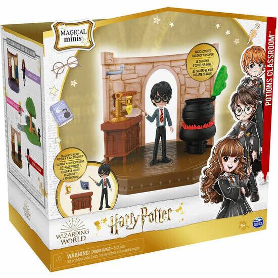 Wizarding World Harry Potter - Hogwarts Zaubertränke Klassenzimmer Spielset mit exklusiver Harry Potter Sammelfigur
