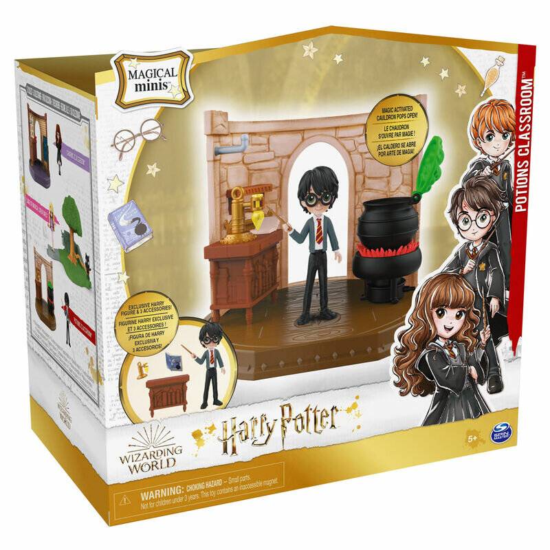 Wizarding World Harry Potter - Hogwarts Zaubertränke Klassenzimmer Spielset mit exklusiver Harry Potter Sammelfigur
