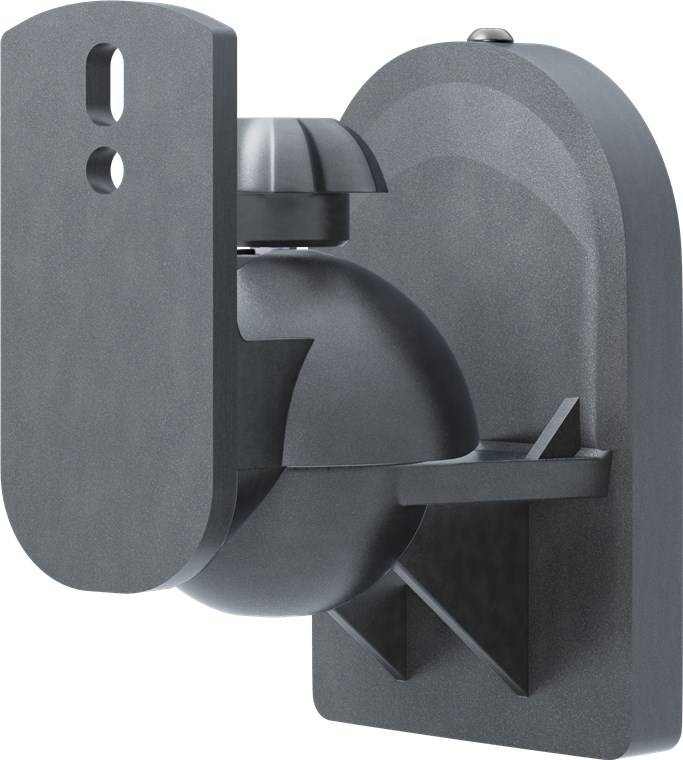 goobay Lautsprecher Wandhalterung universal für Lautsprecher schwenk- und neigbar bis max. 3,5kg schwarz (1er Faltschachtel)