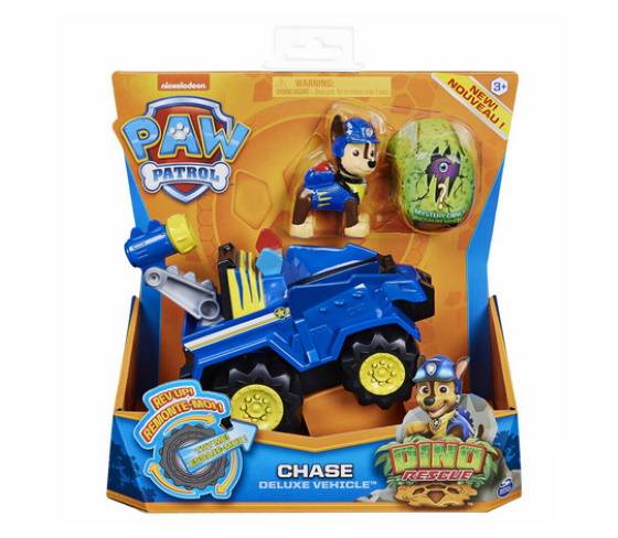 Spin Master 30551 - Paw Patrol Dino Rescue Chases Basis Fahrzeug mit Rückzieh-Mechanismus