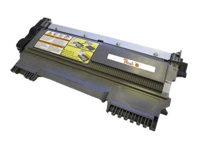 Eine schwarze und graue Druckertoner-Kartusche mit illustrierten Anweisungen auf der Oberseite, versehen mit Warnhinweissymbolen und Handhabungsrichtlinien.