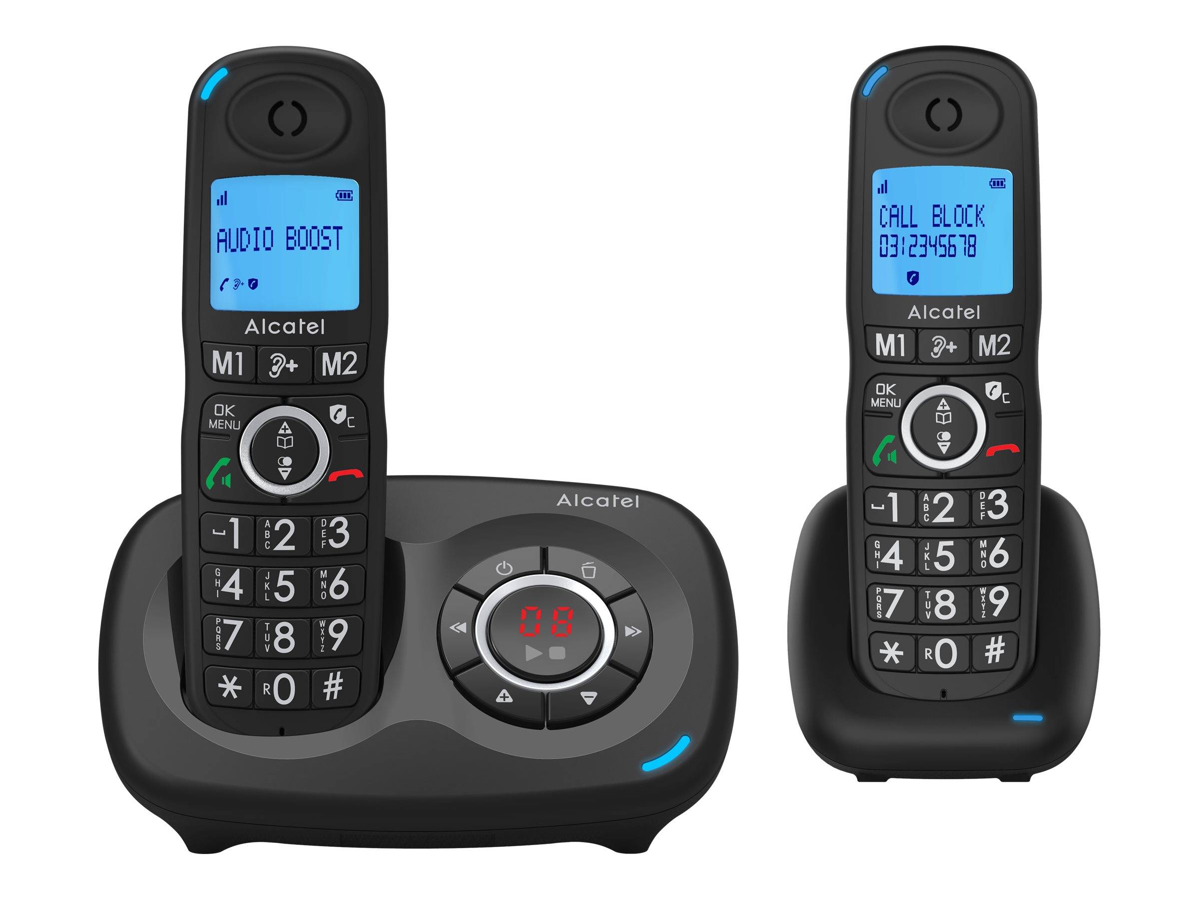 Alcatel XL595B Voice Duo - Schnurlostelefon - Anrufbeantworter mit Rufnummernanz