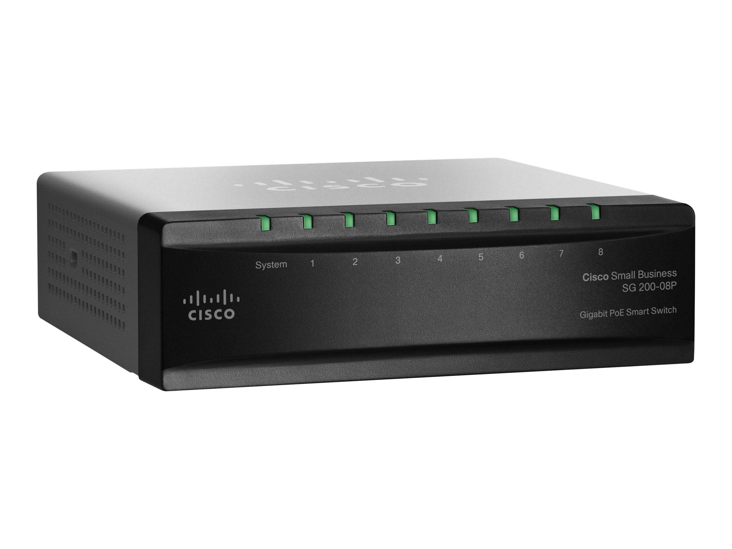 Cisco Small Business Smart SG200-08P - Switch - managed - 4 x 10/100/1000 (PoE)+