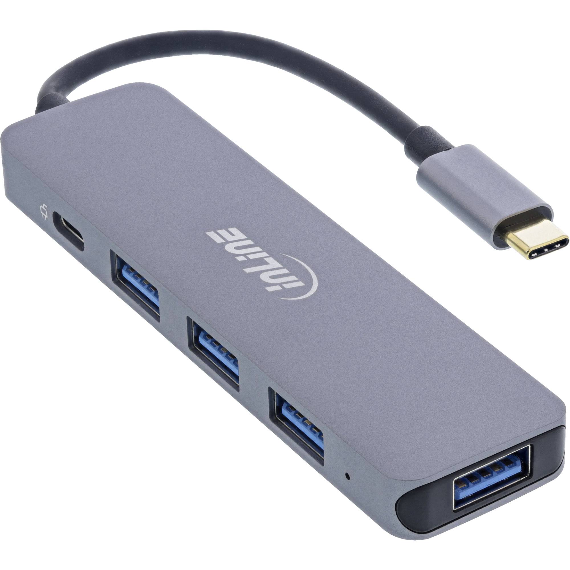INLINE - USB 3.2 USB-C Multi Hub (4x USB-A 5Gb/s + USB-C (Data/PD 87W)