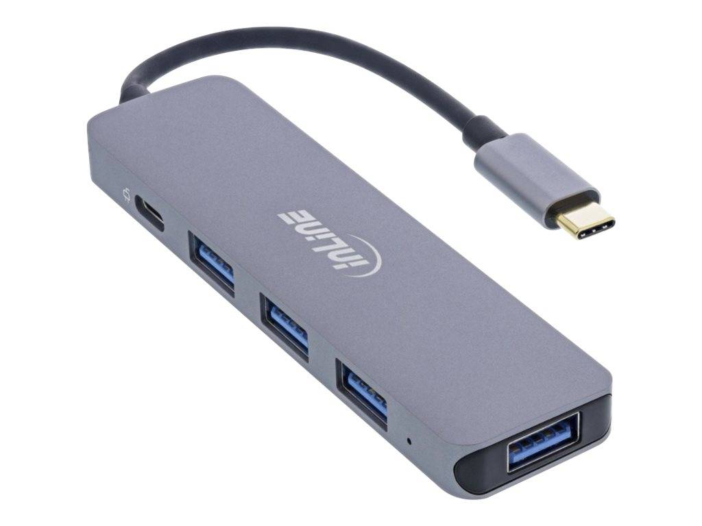 INLINE - USB 3.2 USB-C Multi Hub (4x USB-A 5Gb/s + USB-C (Data/PD 87W)