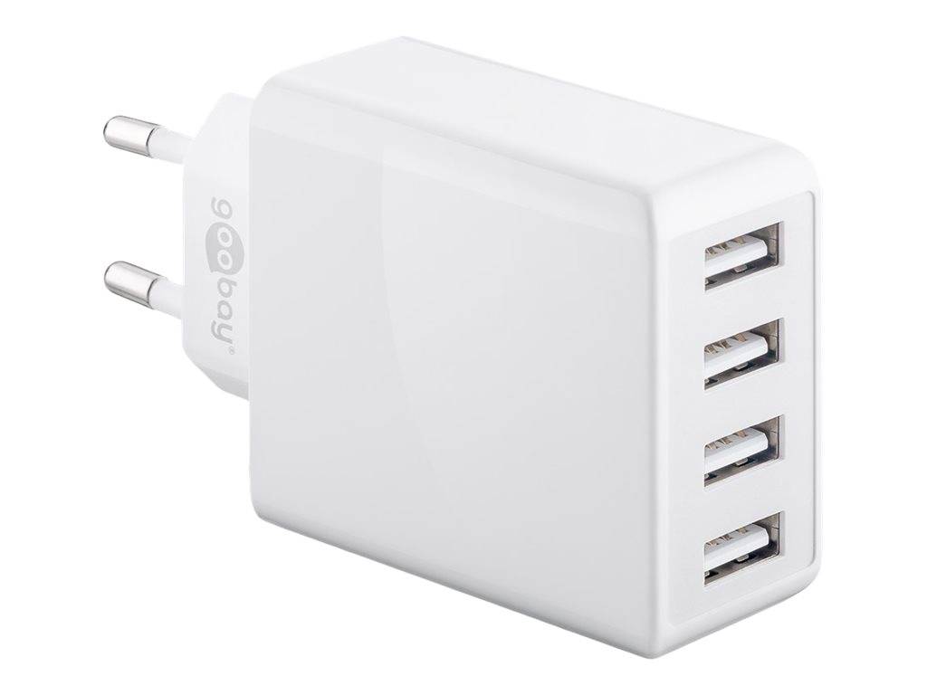 Goobay Netzteil - 30 Watt - 3 A - 4 Ausgabeanschlussstellen (4 x USB)