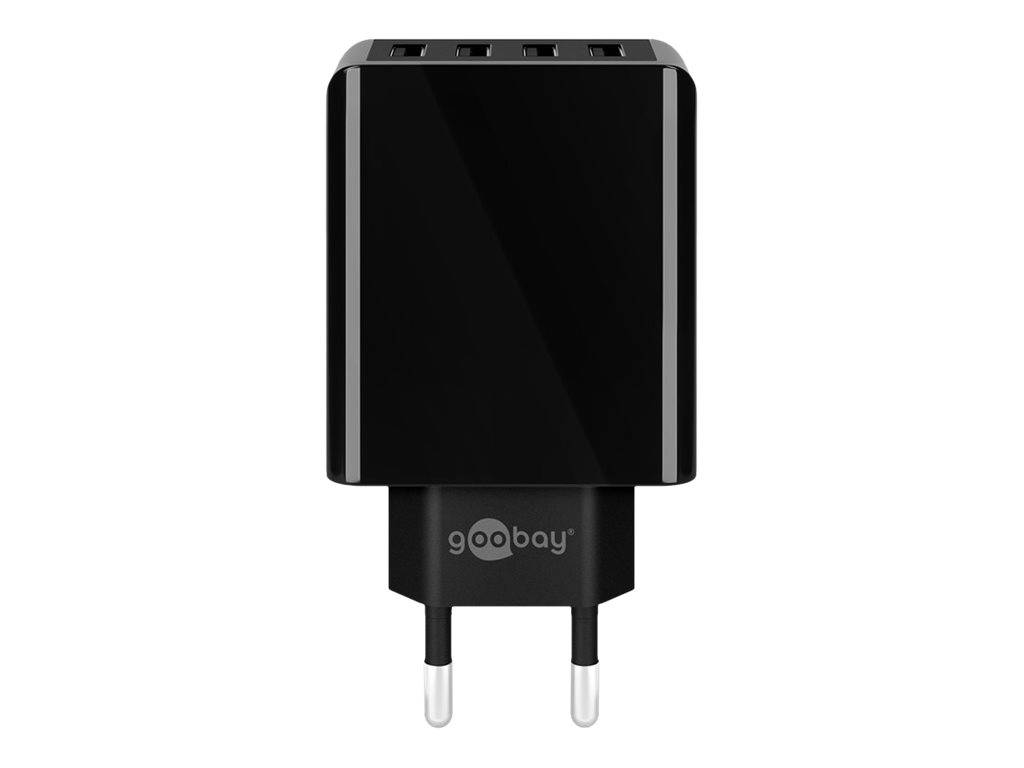 WENTRONIC - goobay - Netzteil - 30 Watt - 3 A - 4 Ausgabeanschlussstellen (4 x USB)