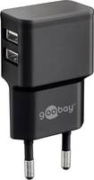 WENTRONIC - goobay Dual USB charger - Netzteil - 12 Watt - 2.4 A - 2 Ausgabeanschlussstellen (USB)