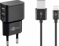 WENTRONIC - goobay - Netzteil - 12 Watt - 2.4 A - 2 Ausgabeanschlussstellen (USB)