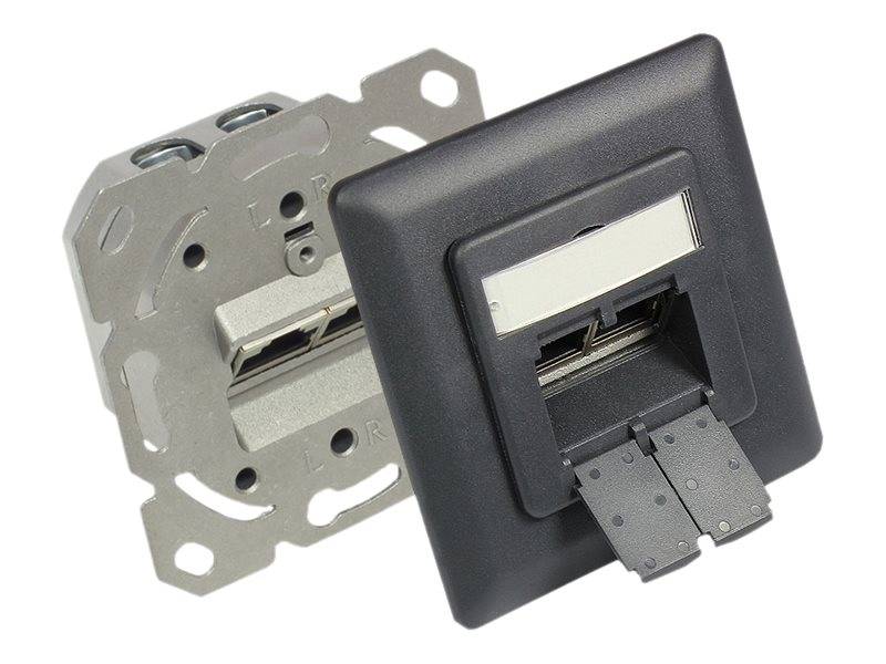 Good Connections GC-N0052AG - Anschlussdose, UnterputzRJ-45 X 2 - RAL 7016 -