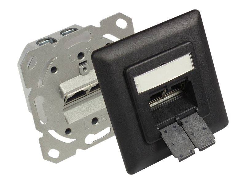 Good Connections GC-N0052S - Anschlussdose, UnterputzRJ-45 X 2 - RAL 9005 - Deep