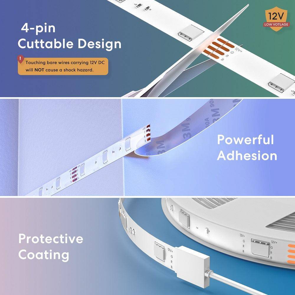 Meross Smart Wi-Fi RGB LED Light Strip, 10m