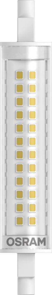 Eine Nahaufnahme einer weißen LED-Lampe, die ein Raster aus neun gelben Dioden zeigt.