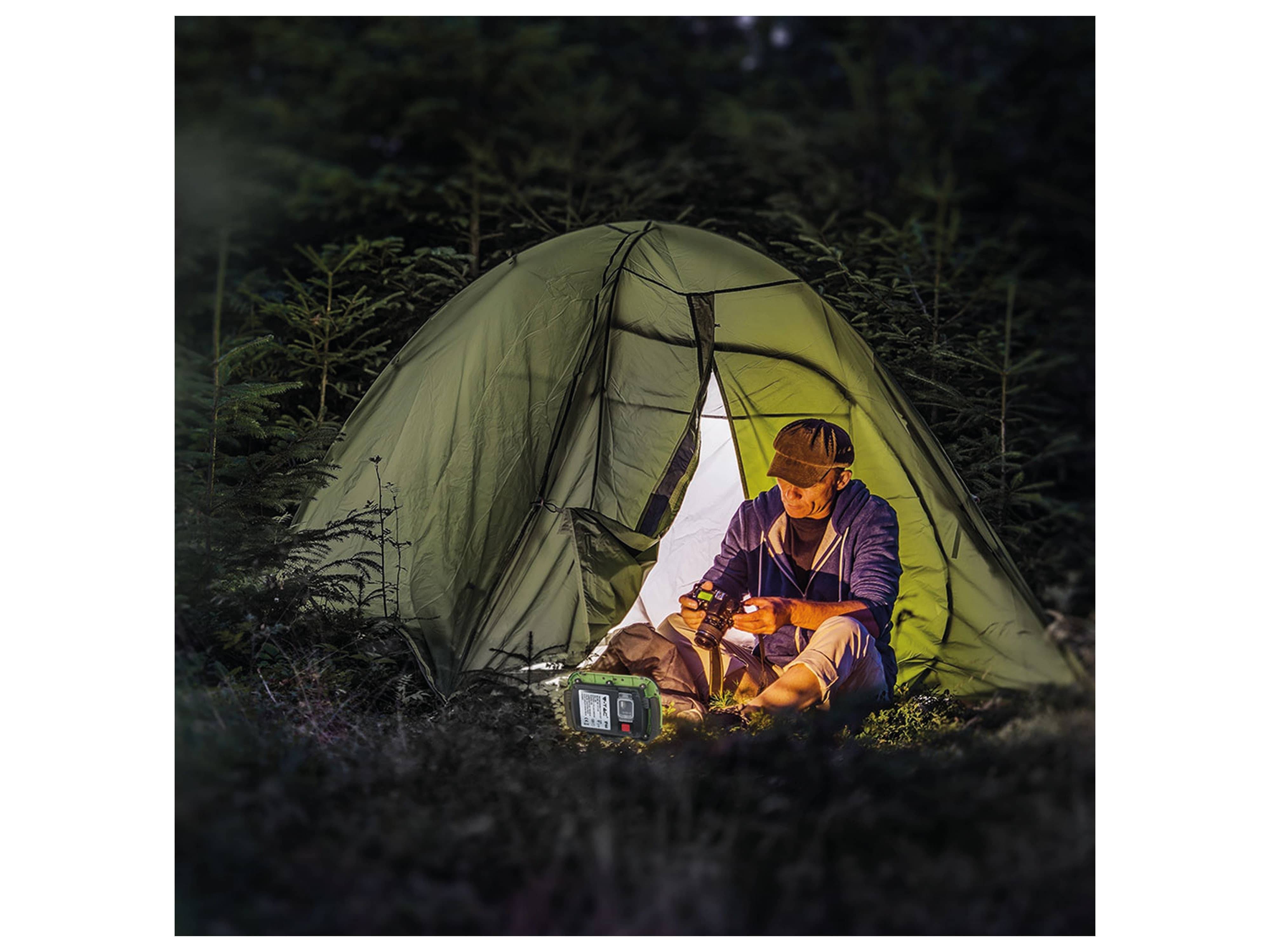 V-TAC LED-Fluter VT-10-R, 10 W, 4000 K 700 lm, Akkubetrieb, grün/schwarz