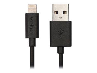 Veho Lightning-Kabel - USB (M) bis Lightning (M)20 cm - Schwarz - für Apple