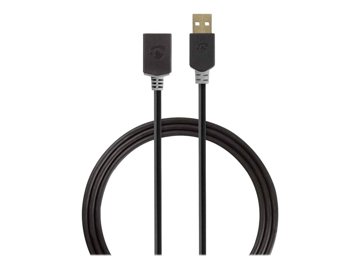 Nedis USB-Kabel | USB 2.0 | USB-A Stecker | USB-A Buchse | 480 Mbps | Vergoldet