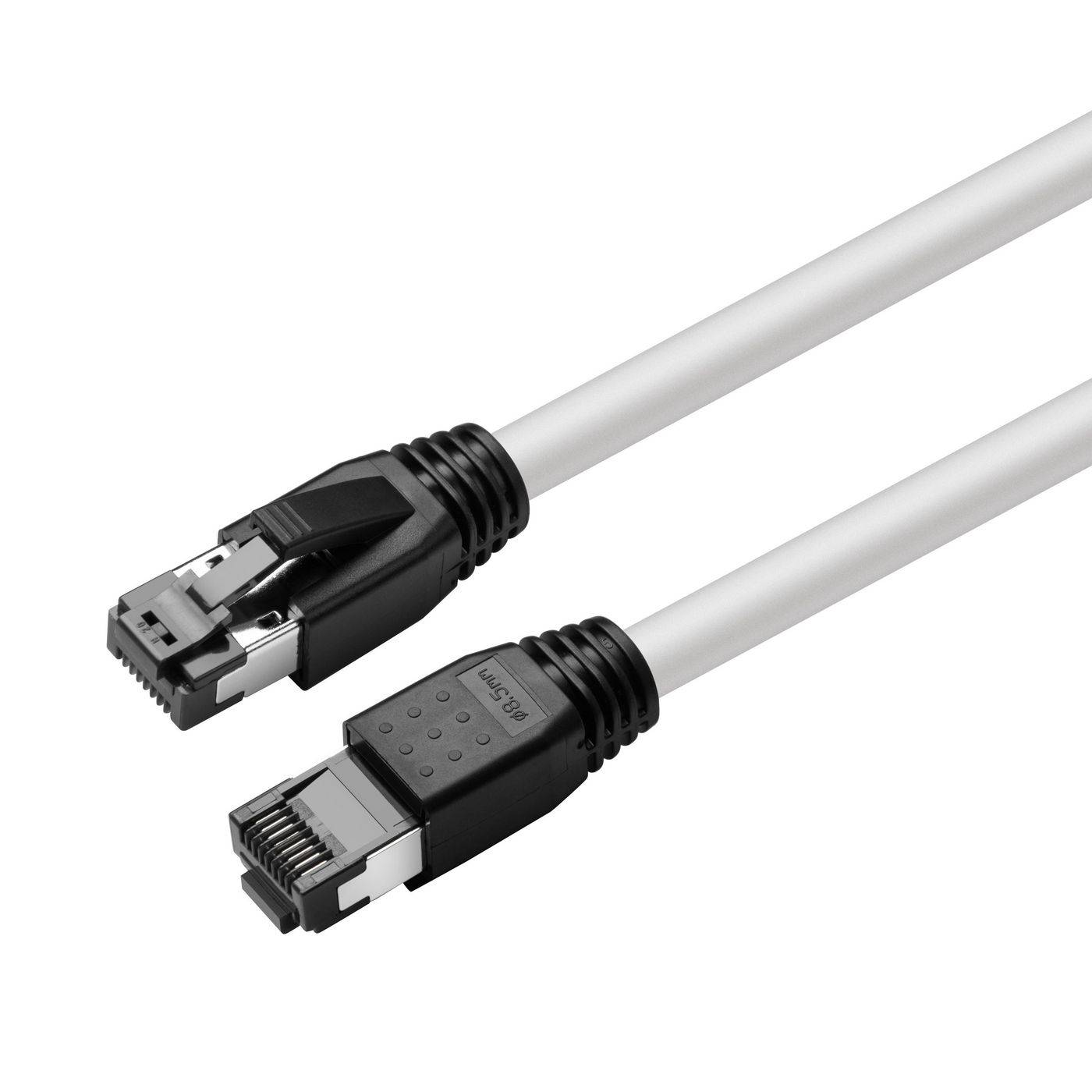 CAT8.1 S/FTP 0,25m Weiß LSZH Geschirmtes Netzwerkkabel AWG