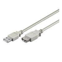 Wentronic Goobay USB 2.0 Hi-Speed Verlängerungskabel, Grau, 0.3 m