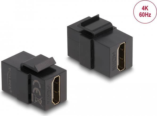 Delock Keystone module - HDMI Kupplung - HDMI weiblich zu HDMI weiblich - Schwar