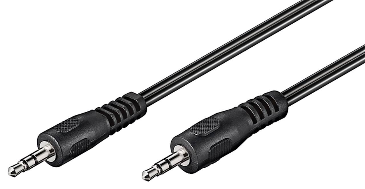 goobay Flach AudioVerbindungskabel AUX 3,5 mm stereoschwarz 2,5 m