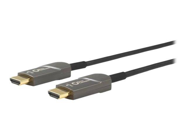 MicroConnect Premium - HDMI-Kabel mit Ethernet - HDMI männlich zu HDMI männlich - 15 m - Hybrid Kupfer/Kohlefaser - Schw