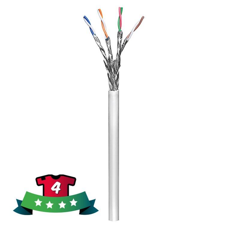 goobay CAT 6 Netzwerkkabel S/FTP PiMF AWG 26/7 PVC grau 100 m