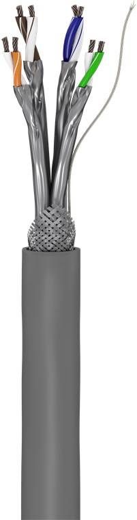 goobay CAT 6 Netzwerkkabel S/FTP PiMF AWG 26/7 grau 100 m