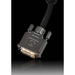 Anschlusskabel DVI-D 24+1, Metallstecker beidseitig, mit Ferritkernen und vergoldeten Kontakten, im Nylonmantel, schwarz