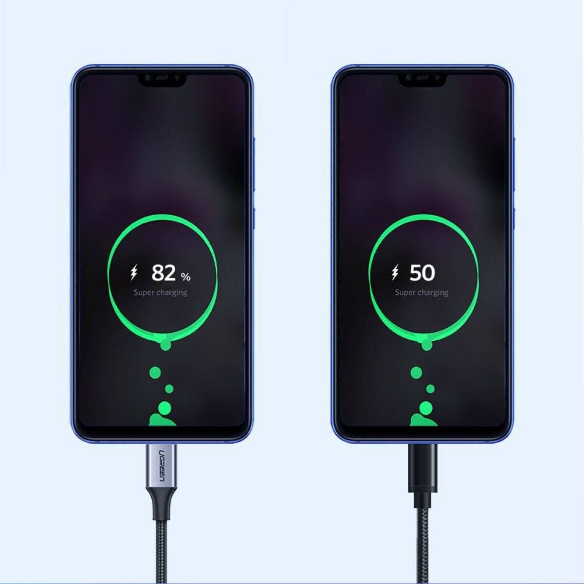 Ugreen Kabel USB-Kabel - USB Type C Quick Charge 3.0 3A grau 1m