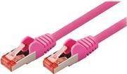 Nedis CAT6 S/FTP-Netzwerkkabel 15m, Pink Doppelt geschirmtes LAN/Netzwerkkabel 2x RJ45 Stecker mit RastnasenschutzKabell