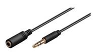 Microconnect AUDLG2G, 3.5mm, Männlich, 3.5mm, Weiblich, 2 m, Schwarz