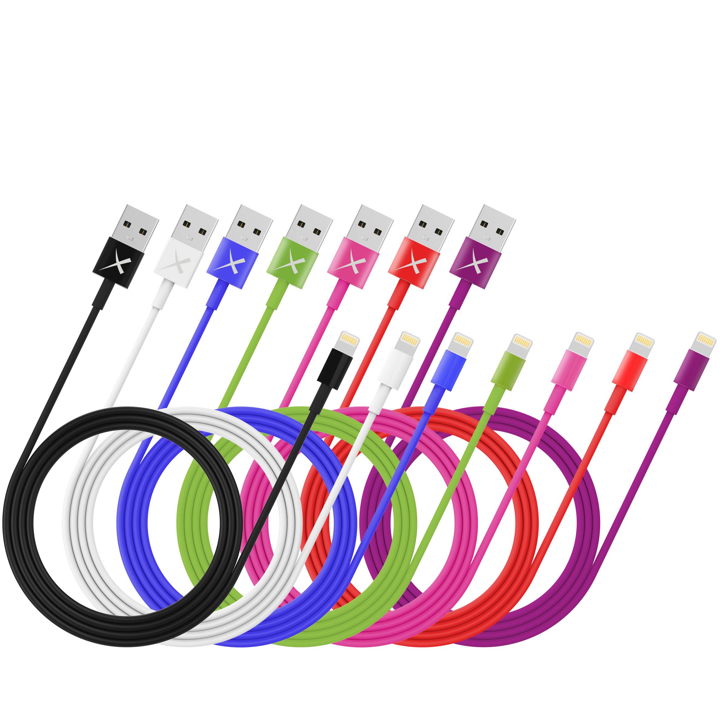 Kabel XLayer Colour Line Lightning Lade/Sync-Kabel 1 m Purple
