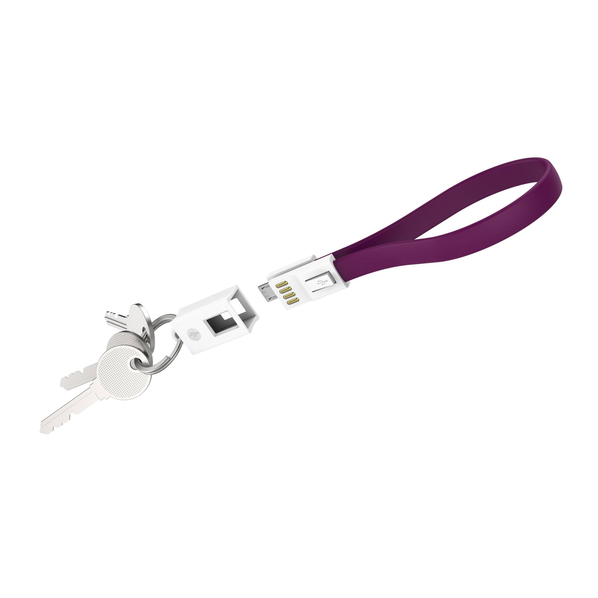 Kabel XLayer Colour Line Key Cable Micro-USB auf USB Typ A 0.2 m Purple