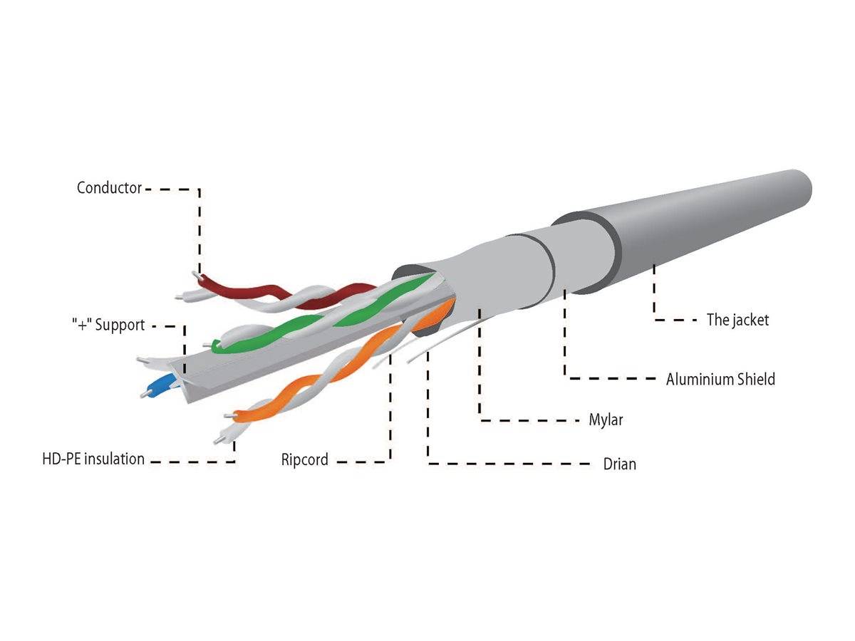 Gembird - Bulkkabel - 100 m - FTP - CAT 6 - robust