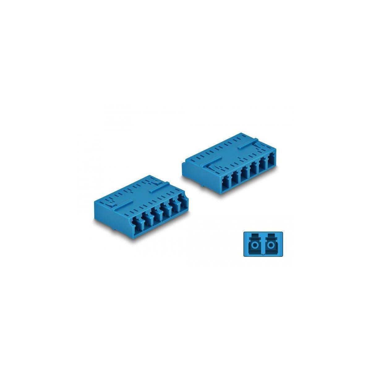 Delock Netzwerkkoppler - LC (W) zu LC (W) - Glasfaser - Blau
