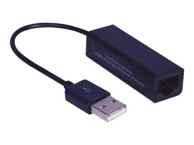 MicroConnect Netzwerkadapter - USB 2.0 - 10MbLAN - Schwarz