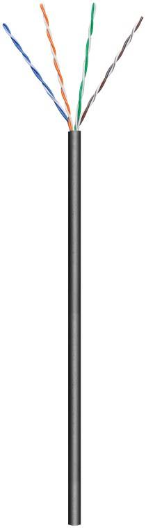 goobay CAT 6 Outdoor Netzwerkkabel U/UTP stranded schwarz 100 m
