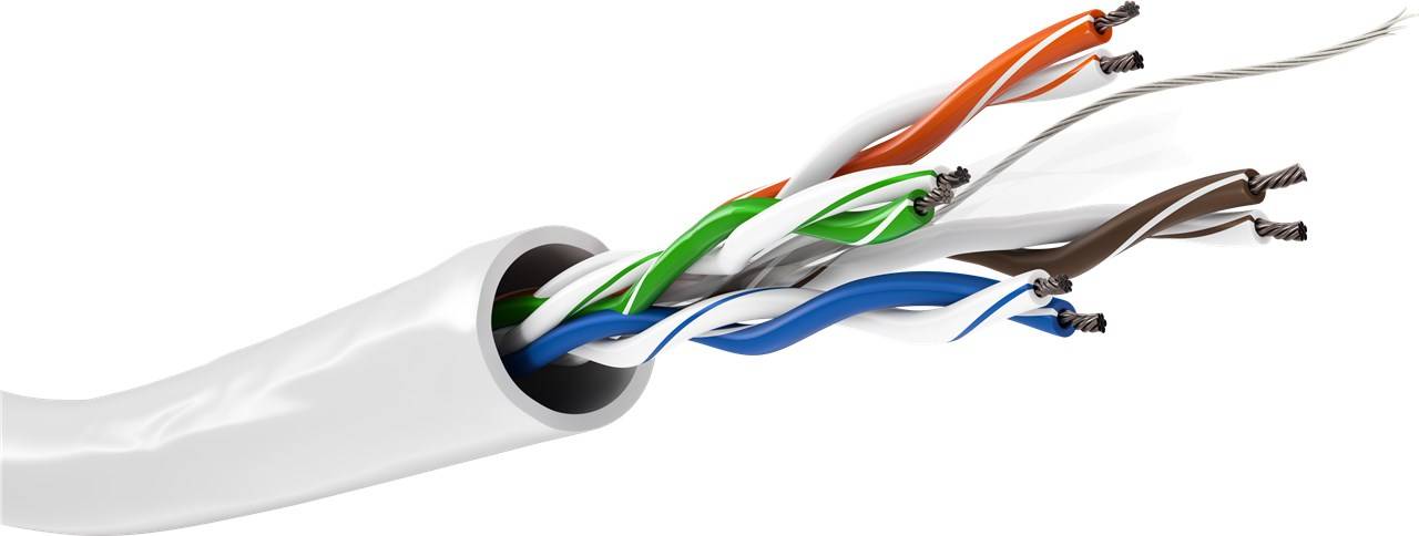goobay CAT 6 Netzwerkkabel U/UTP stranded weiß 100 m