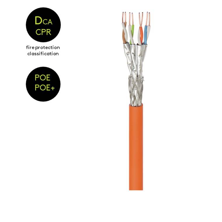 goobay CAT 7A Netzwerkkabel S/FTP PiMF orange 100 m