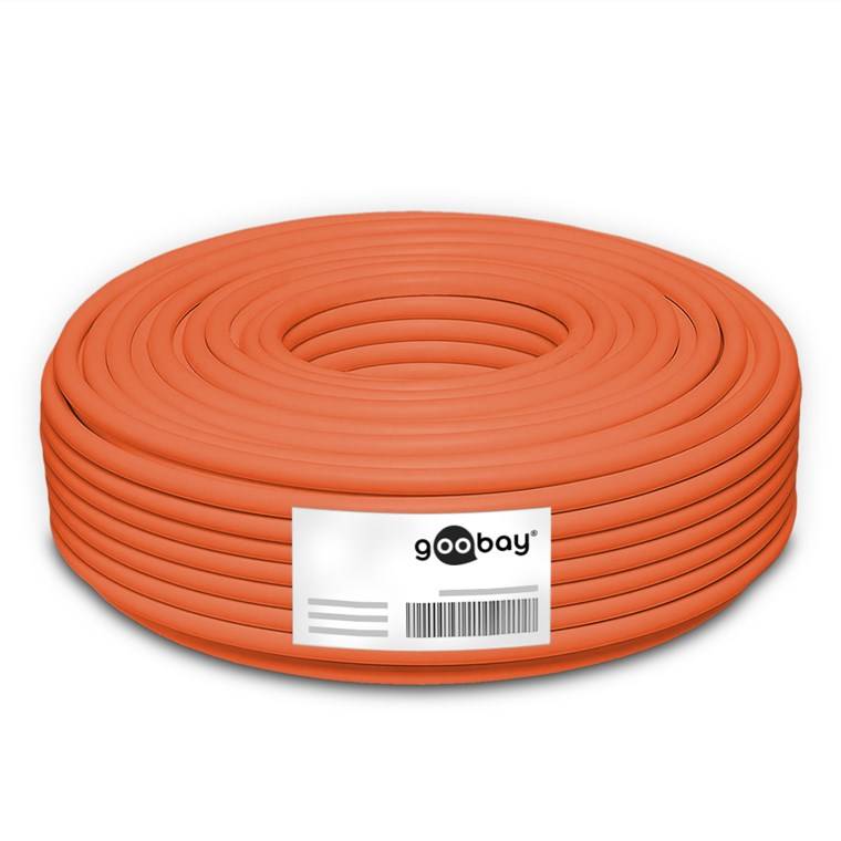 goobay CAT 7A Netzwerkkabel S/FTP PiMF orange 100 m