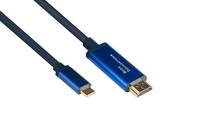 GOOD CONNECTIONS - Alcasa 4520-CSF030B, 3 m, USB Typ-C, HDMI Typ A (Standard), Männlich, Männlich, Gerade
